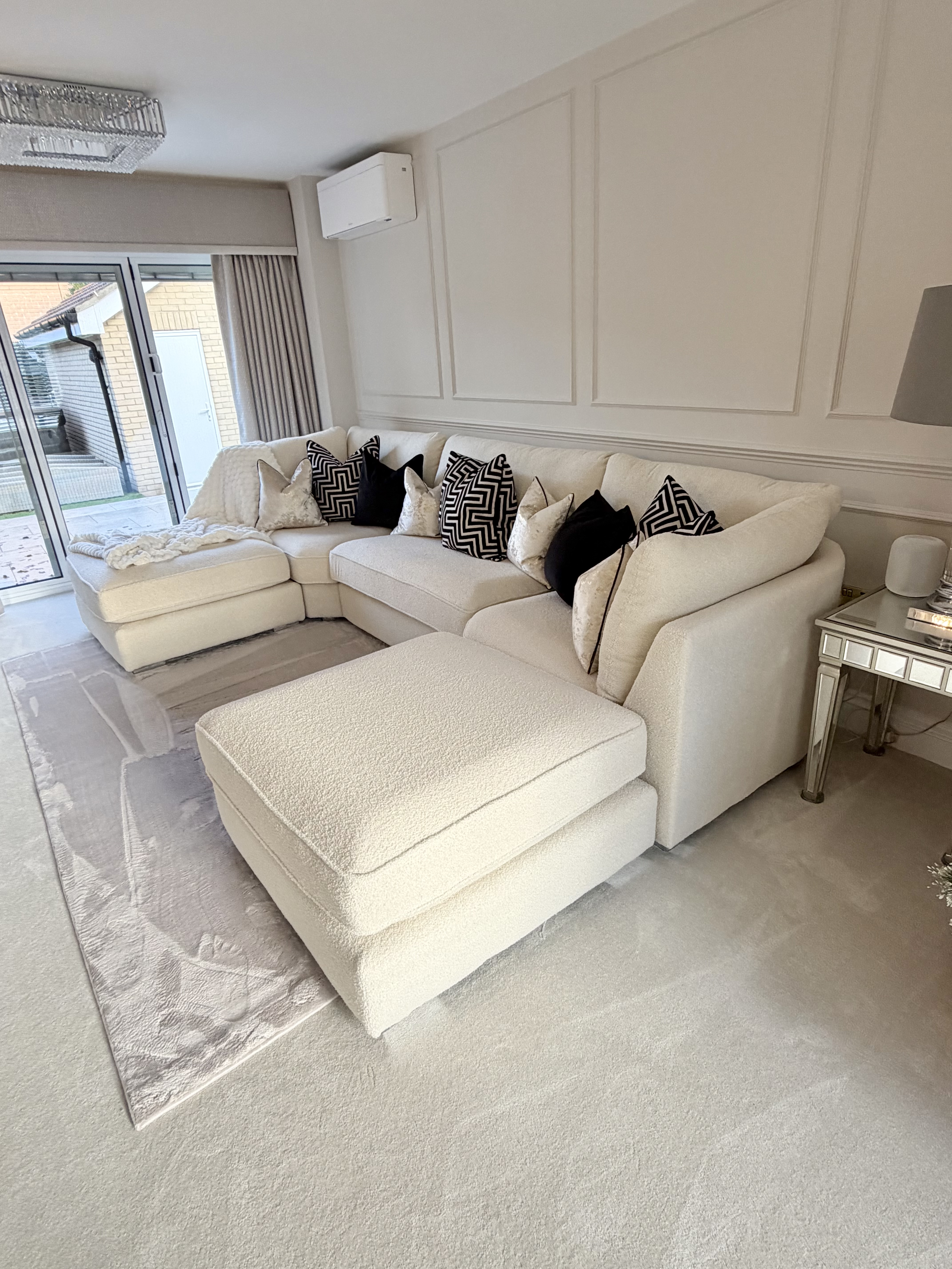 Belfry U Shape Sofa Full Back - Boucle